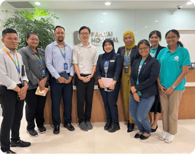Qmed Asia kiosk deployment team at Pantai Hospital Kuala Lumpur
