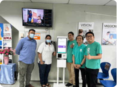 Qmed Asia kiosk installation at hospital in Johor Bahru
